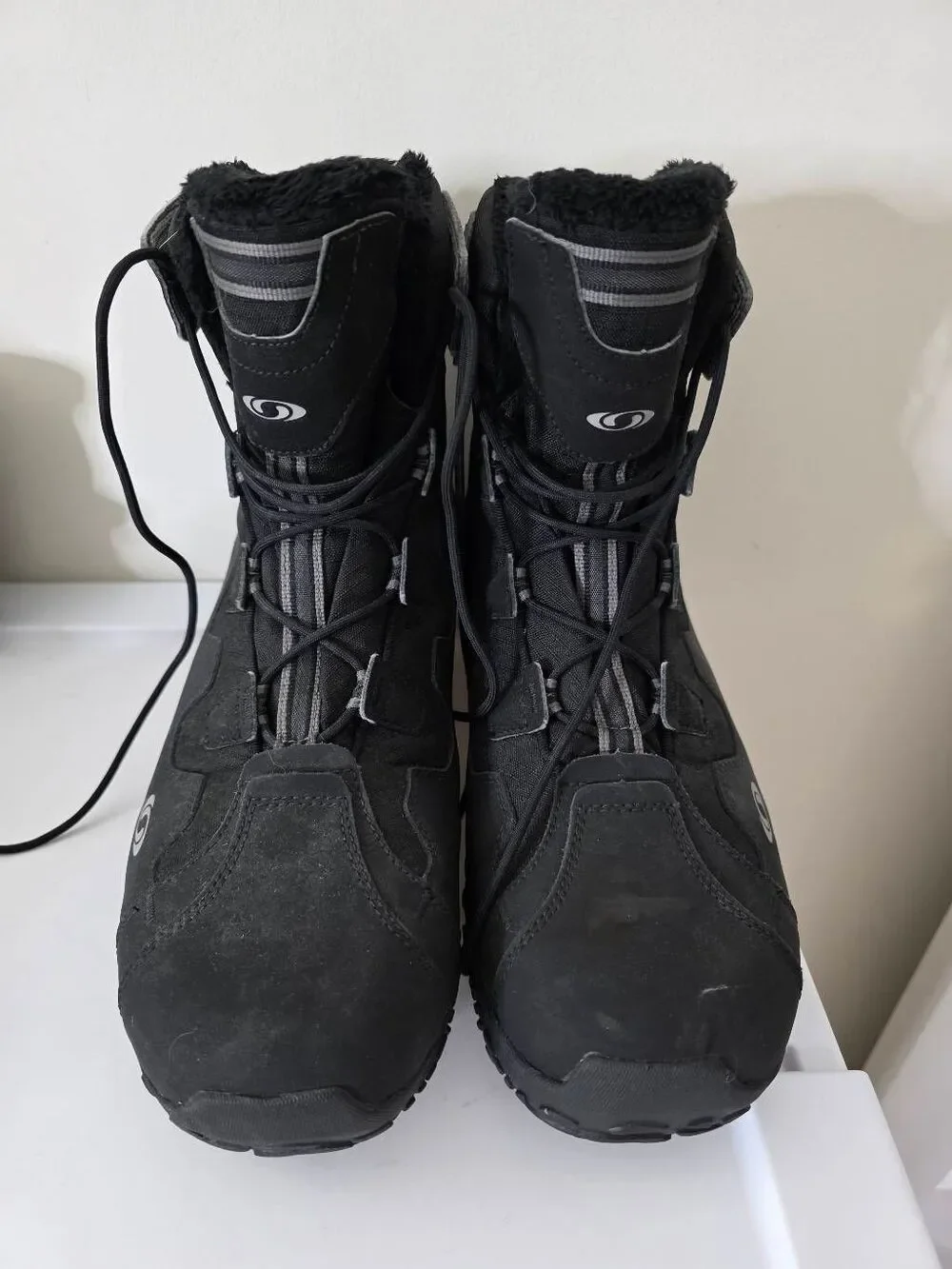 Salomon Snowtrip Black Thinsulate 200 Gram Waterproof Boots Mens Size 12.5